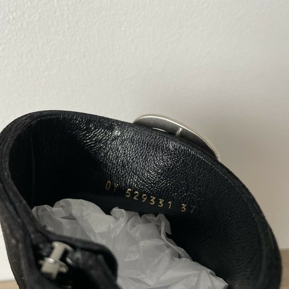 Saint Laurent YSL Boots Joplin Black Suede Leather - Picture 7 of 8